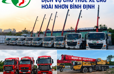 Dịch vụ cho thuê xe cẩu Hoài Nhơn Bình Định - Đại lý inox Mạnh Hà