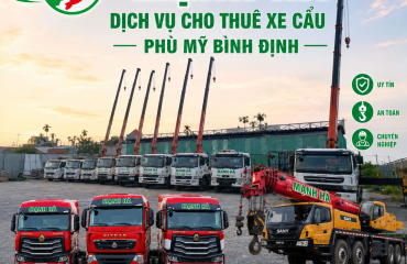 Dịch vụ cho thuê xe cẩu Phù Mỹ Bình Định - Đại lý inox Mạnh Hà