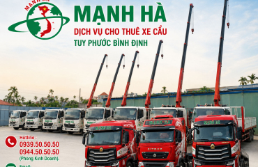 Dịch vụ cho thuê xe cẩu Tuy Phước Bình Định - Đại lý inox Mạnh Hà