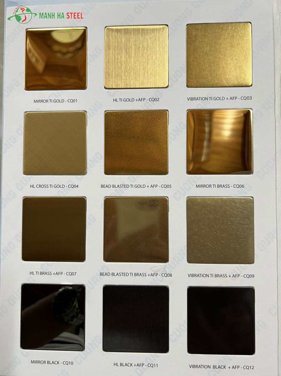 Thông Số Kỹ Thuật Của Inox Mạ Vàng Nhập Khẩu