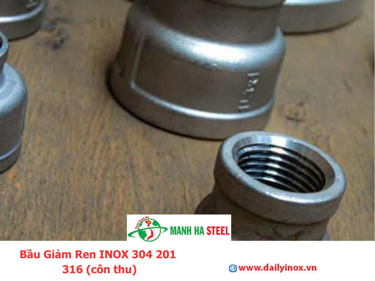 Bầu Giảm Ren INOX 304 201 316 (côn thu)