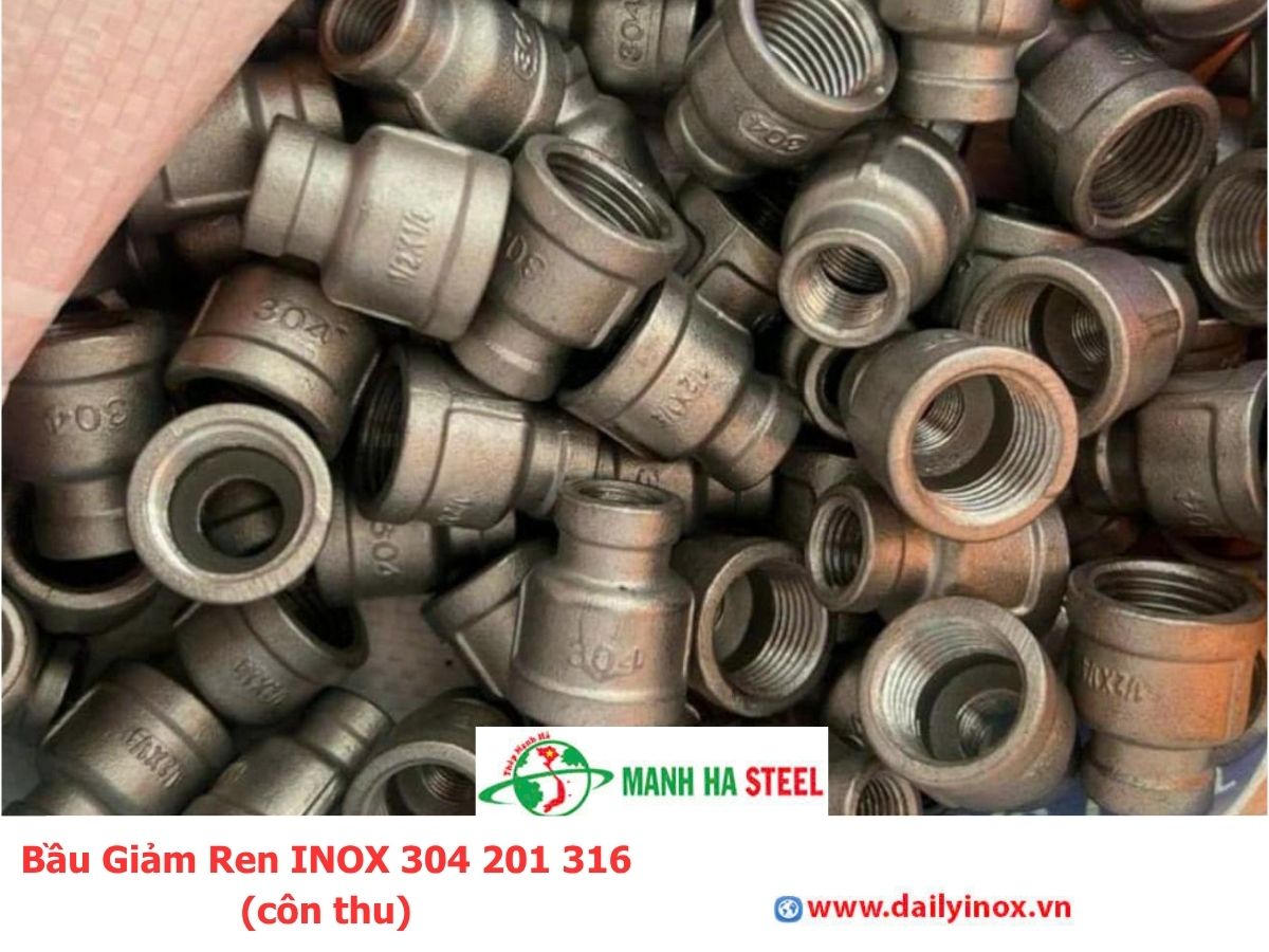 Bầu Giảm Ren INOX 304 201 316 (côn thu)