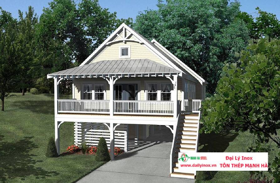 Bê tông giả gỗ làm nhà sàn, nhà thờ, lót sàn, hàng rào | Địa chỉ cung cấp bê tông giả gỗ