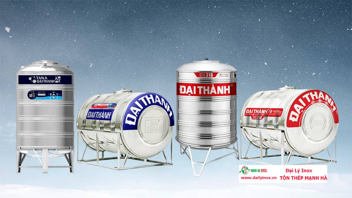 Bồn nước inox trong thi công nhà xưởng