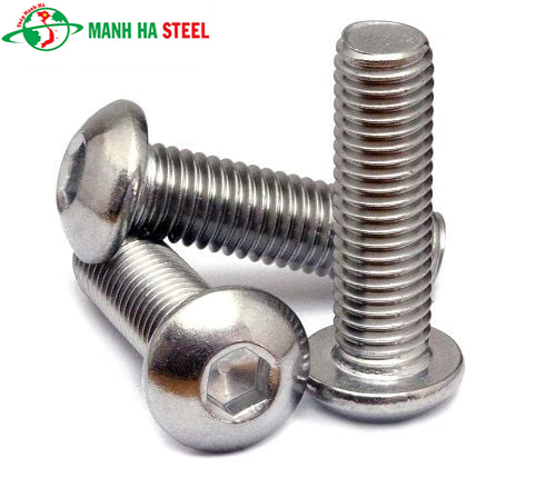 BU LÔNG LỤC GIÁC CHÌM ĐẦU CẦU INOX 201, 304 DIN 7380