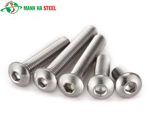 BU LÔNG LỤC GIÁC CHÌM ĐẦU CẦU INOX 201, 304 DIN 7380