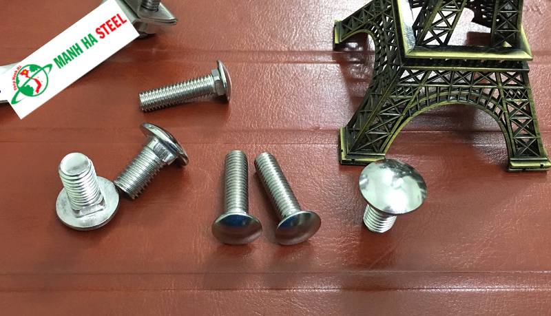 Bulông đầu tròn cổ vuông inox 304