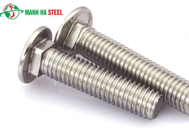 Bulông đầu tròn cổ vuông inox 304