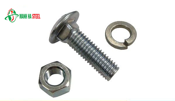 Bulông đầu tròn cổ vuông inox