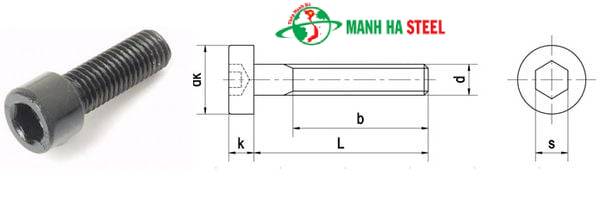 Bulông lục giác chìm trụ inox 316