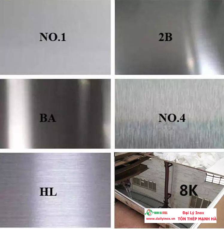Các loại bề mặt inox phổ biến trên thị trường hiện nay