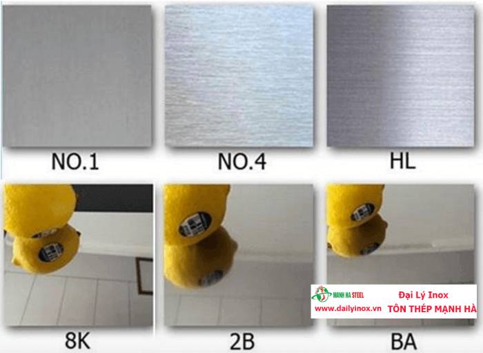 Các loại bề mặt inox phổ biến trên thị trường hiện nay