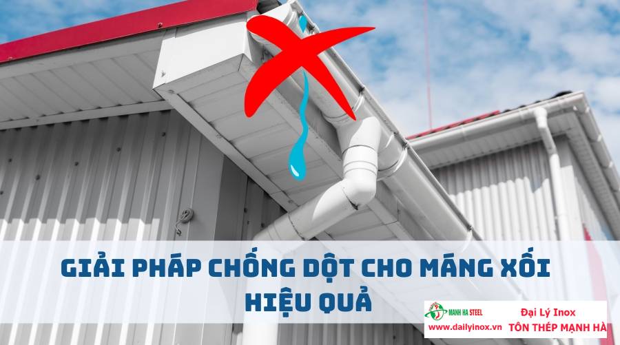 Cách lắp đặt máng xối inox chống dột hiệu quả