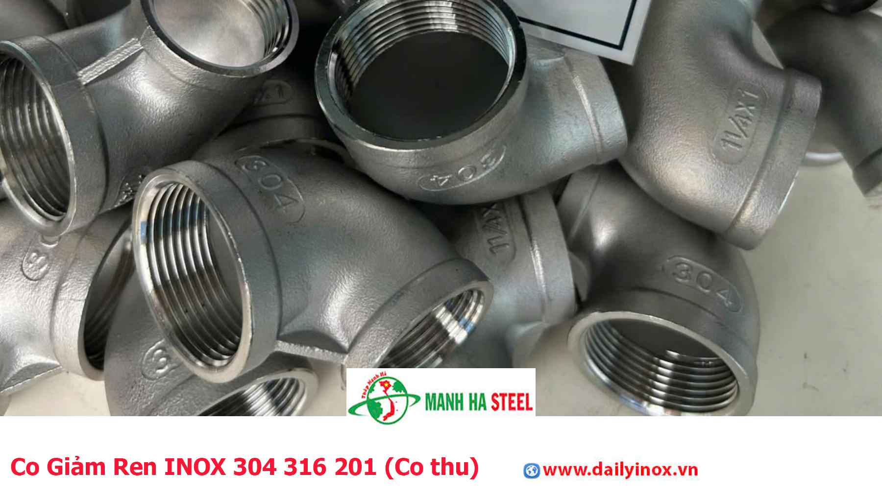 Co Giảm Ren INOX 304 316 201 (Co thu)