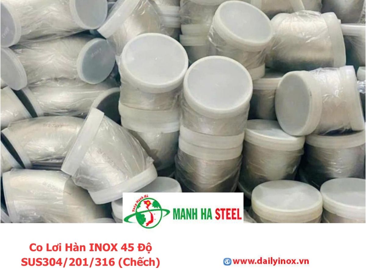 Co Lơi Hàn INOX 45 Độ SUS304/201/316 (Chếch)
