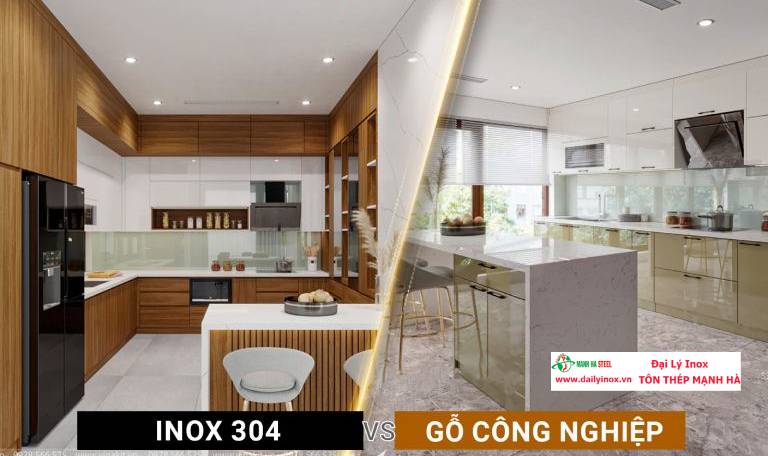 Có thể kết hợp inox với gỗ trong thi công?