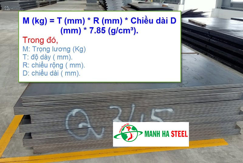 Công thức tính trọng lượng thép tấm chống trượt và thông số kỹ thuật chi tiết