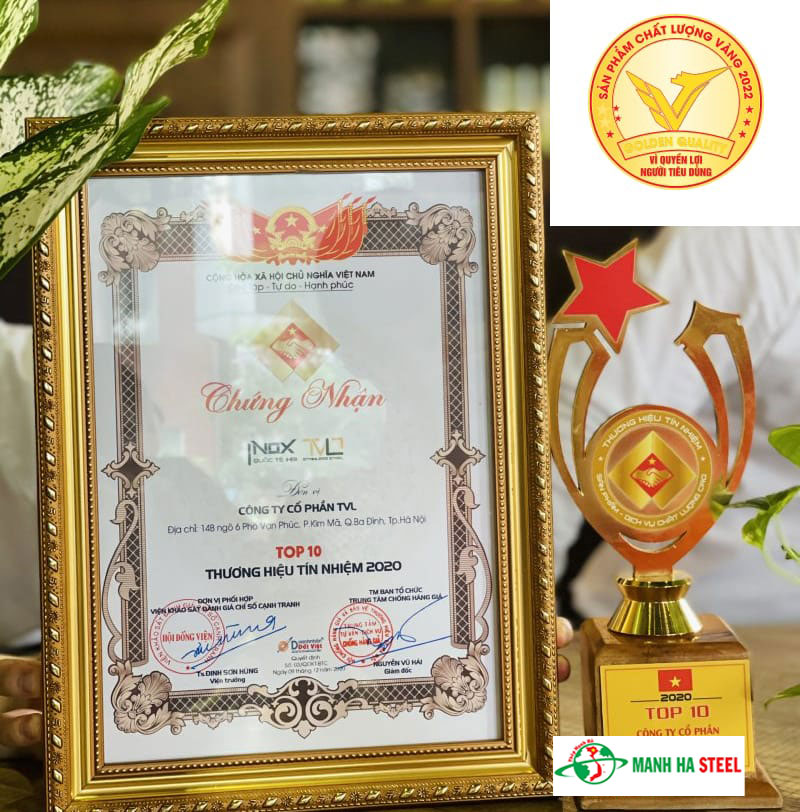 Các giải thưởng công ty inox Quốc Tế TVL