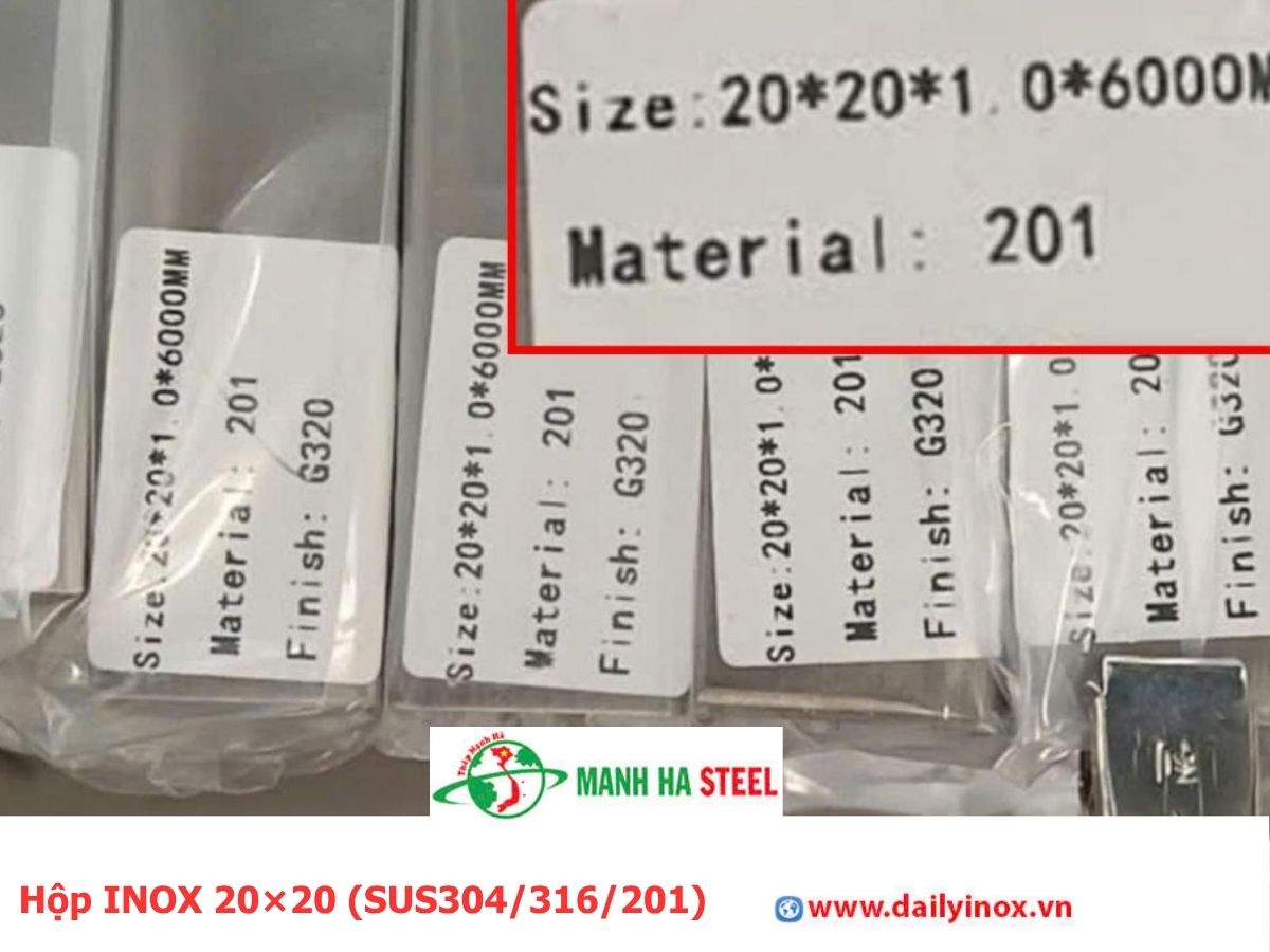 Hộp INOX 20×20 (SUS304/316/201)