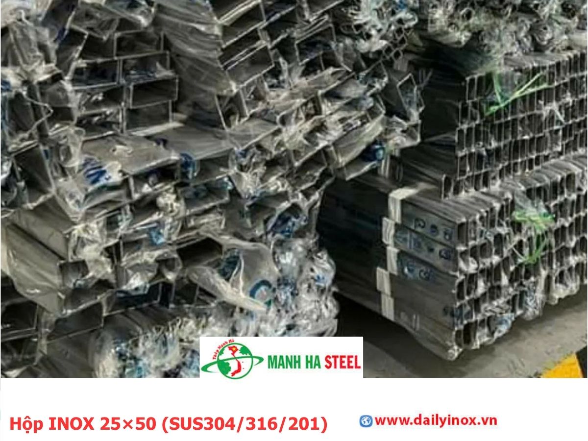 Hộp INOX 25×50 (SUS304/316/201)
