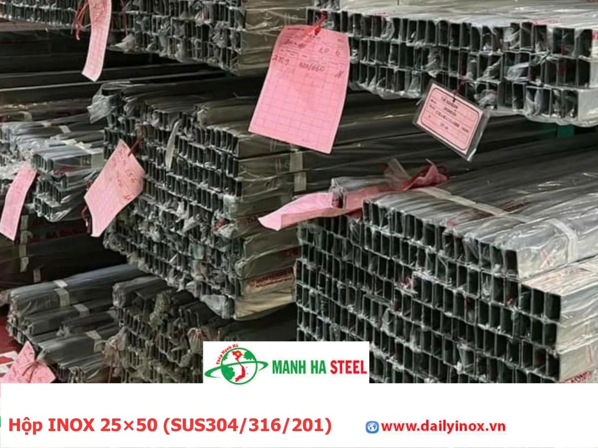 Hộp INOX 25×50 (SUS304/316/201)