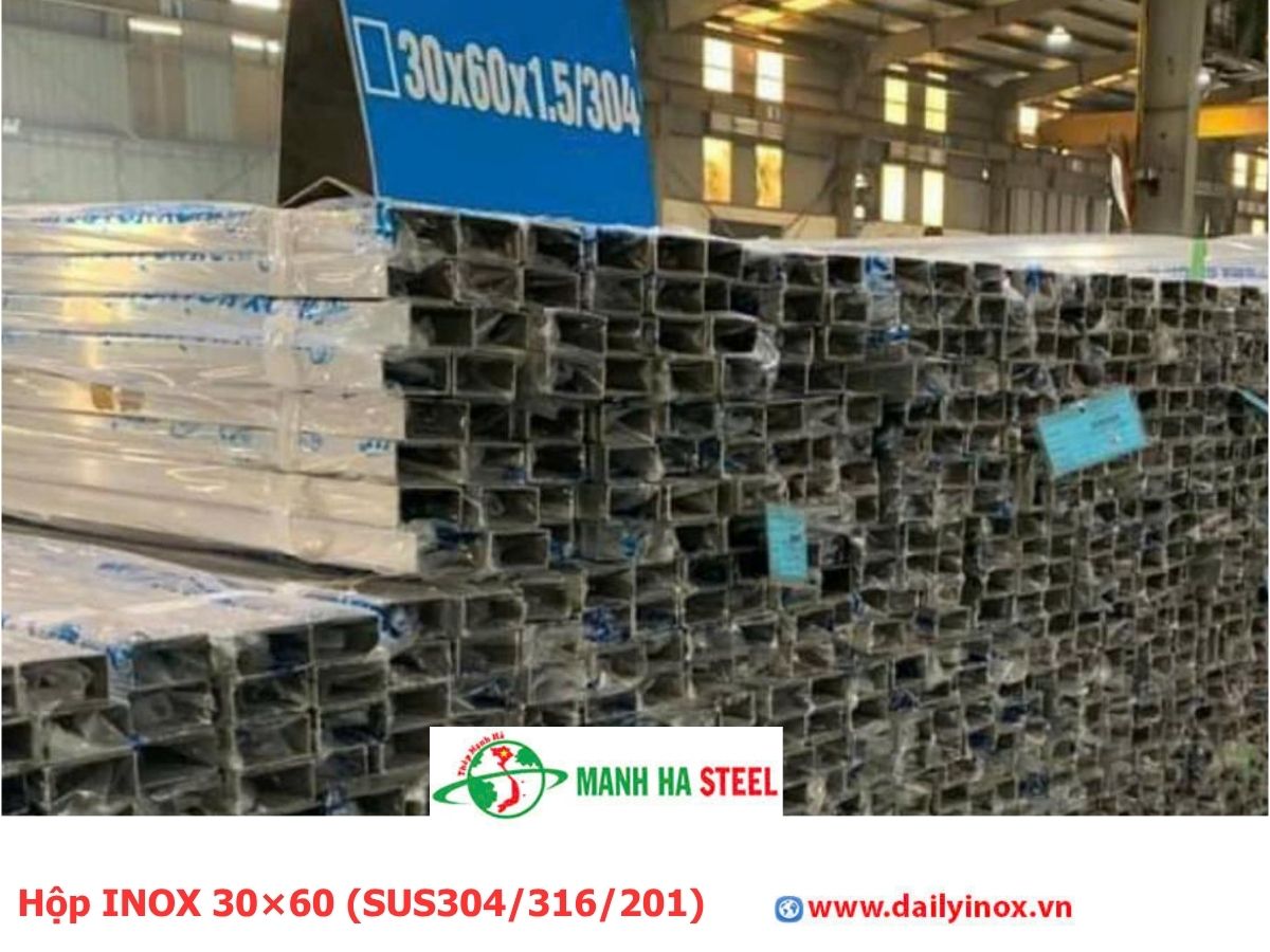 Hộp INOX 30×60 (SUS304/316/201)