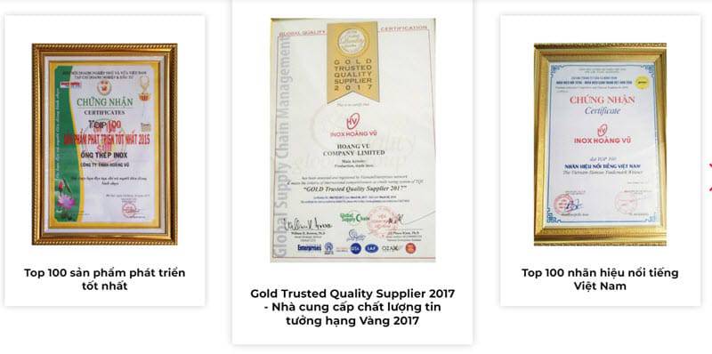 Inox Hoàng Vũ chất lượng và độ tin cậy