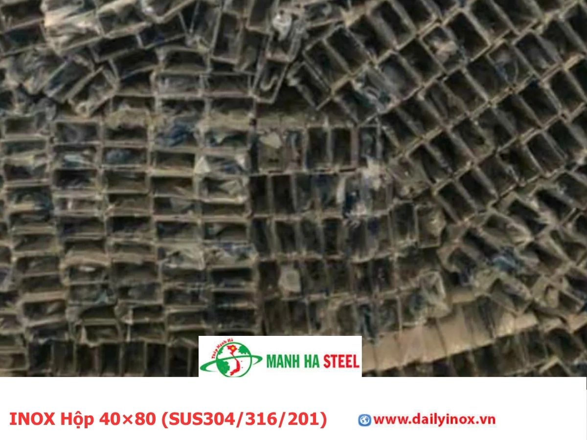 INOX Hộp 40×80 (SUS304/316/201)