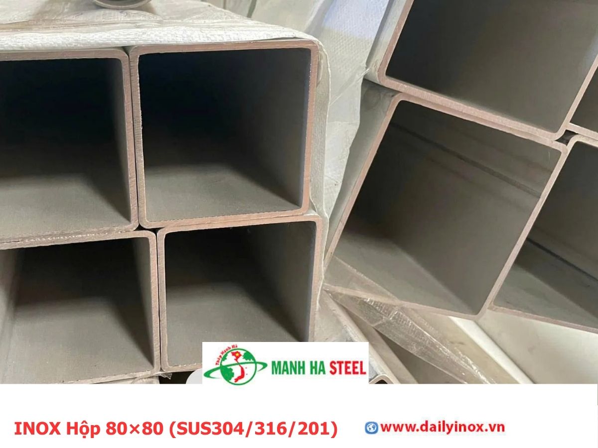 INOX Hộp 80×80 (SUS304/316/201)
