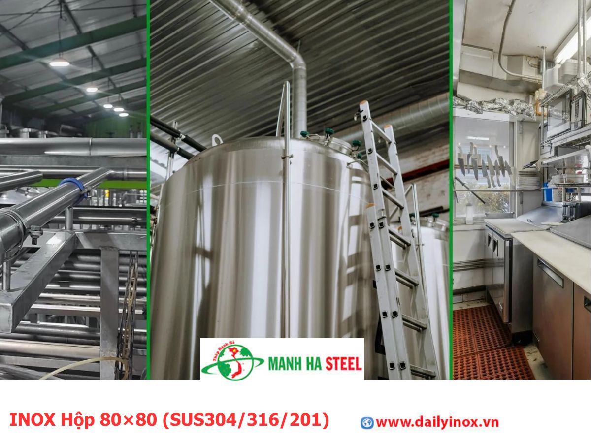 INOX Hộp 80×80 (SUS304/316/201)