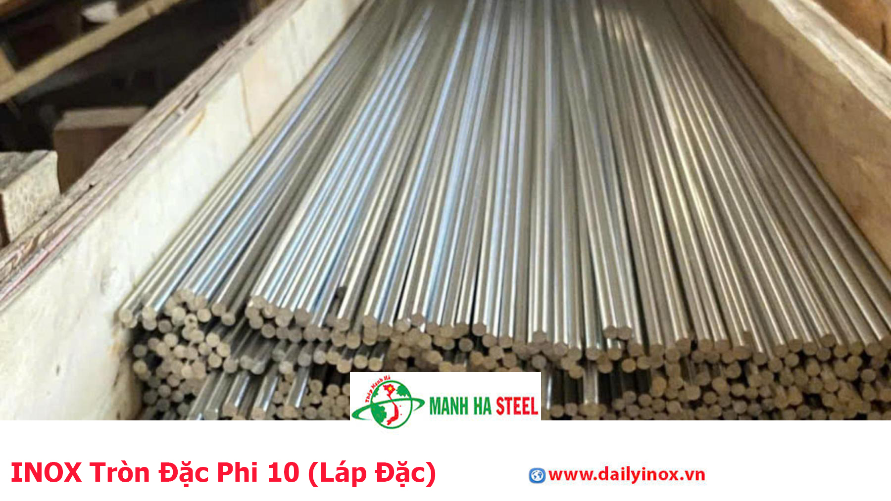INOX Tròn Đặc Phi 10 (Láp Đặc)