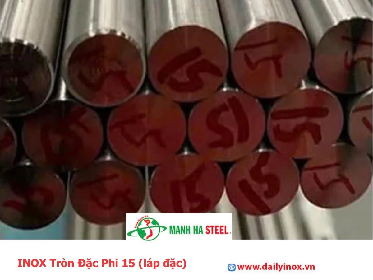 INOX Tròn Đặc Phi 15 (láp đặc)