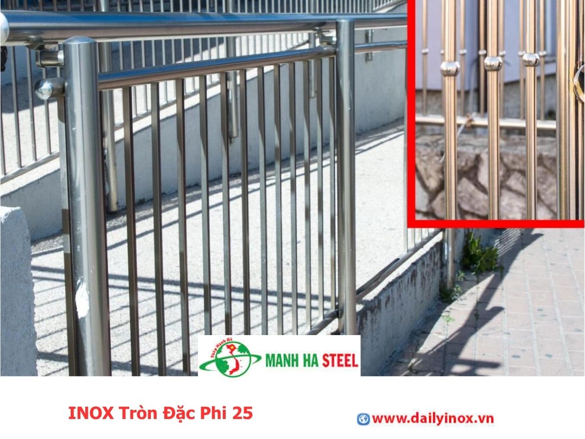 INOX Tròn Đặc Phi 25