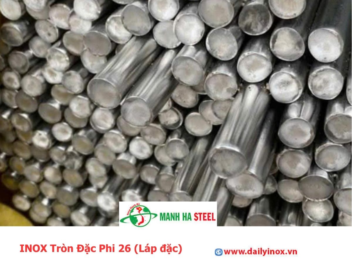 INOX Tròn Đặc Phi 26 (Láp đặc)