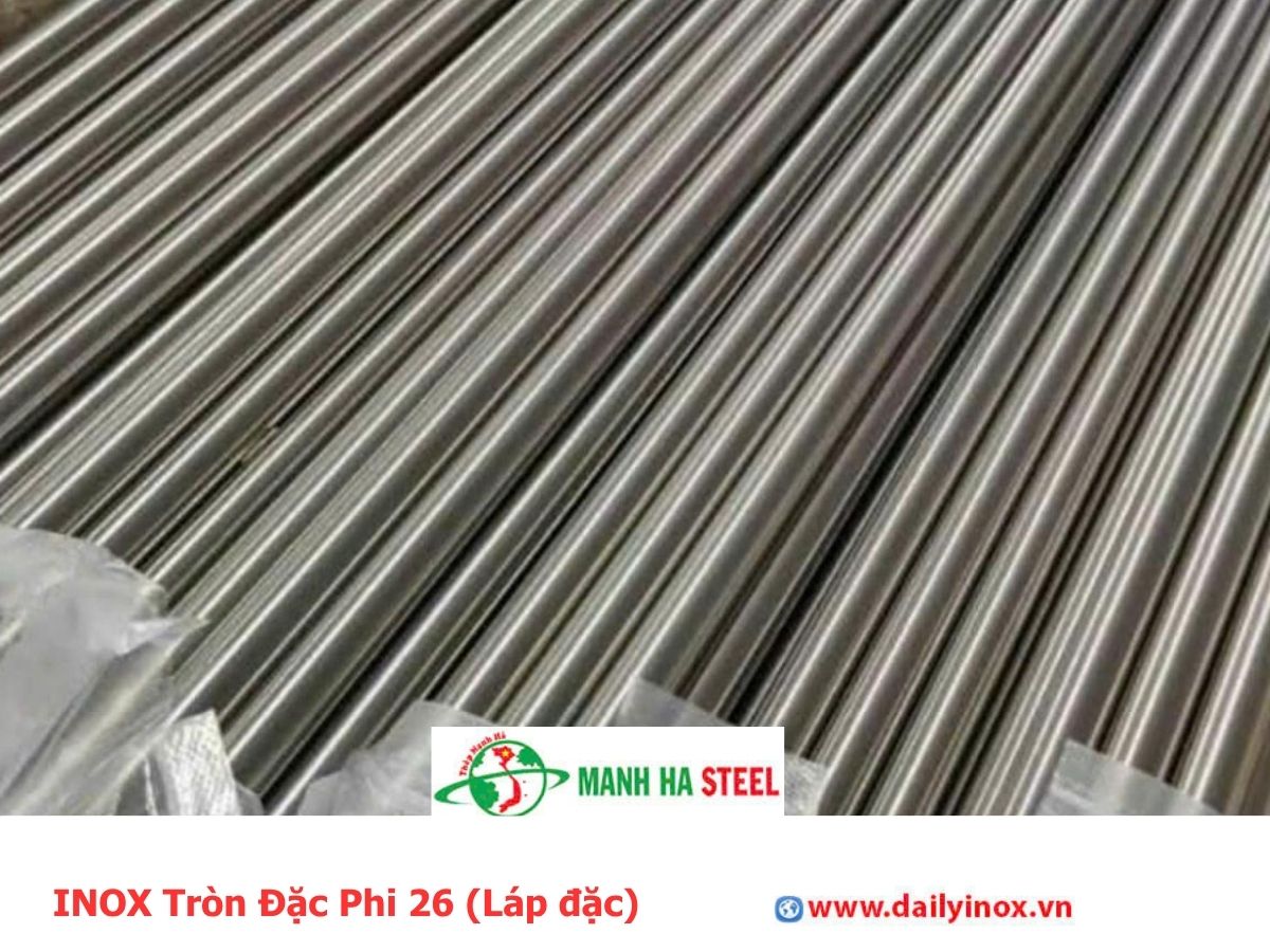 INOX Tròn Đặc Phi 26 (Láp đặc)