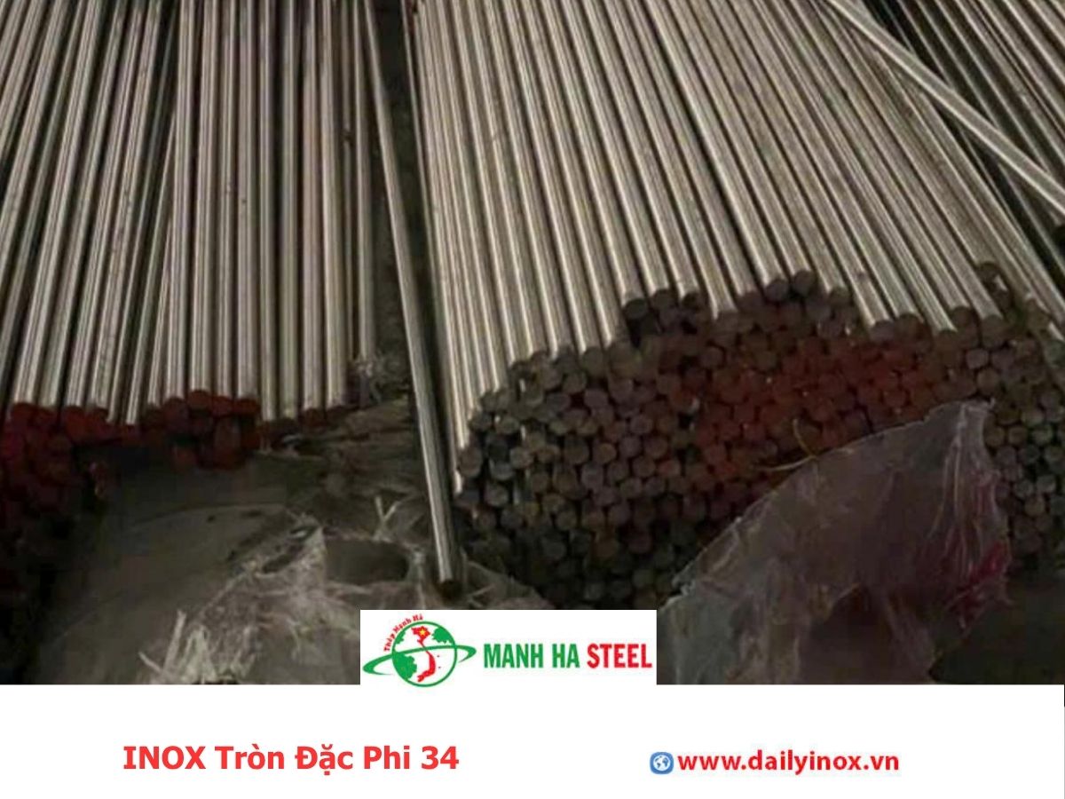 INOX Tròn Đặc Phi 34