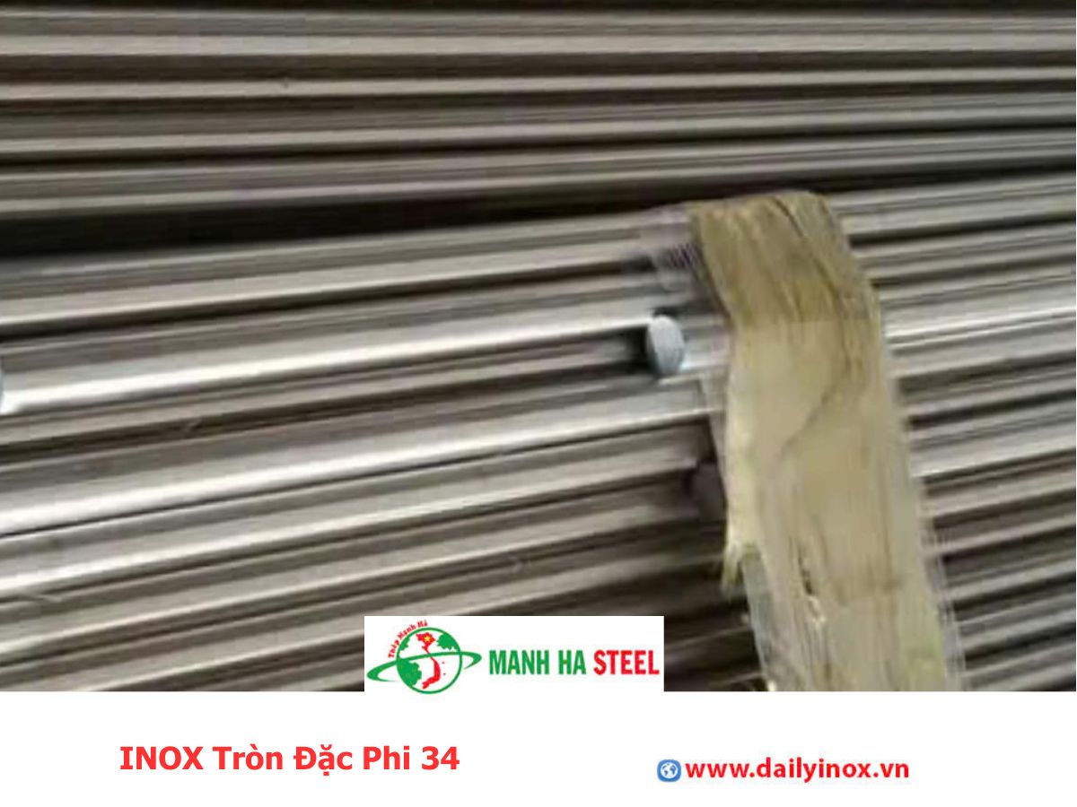 INOX Tròn Đặc Phi 34