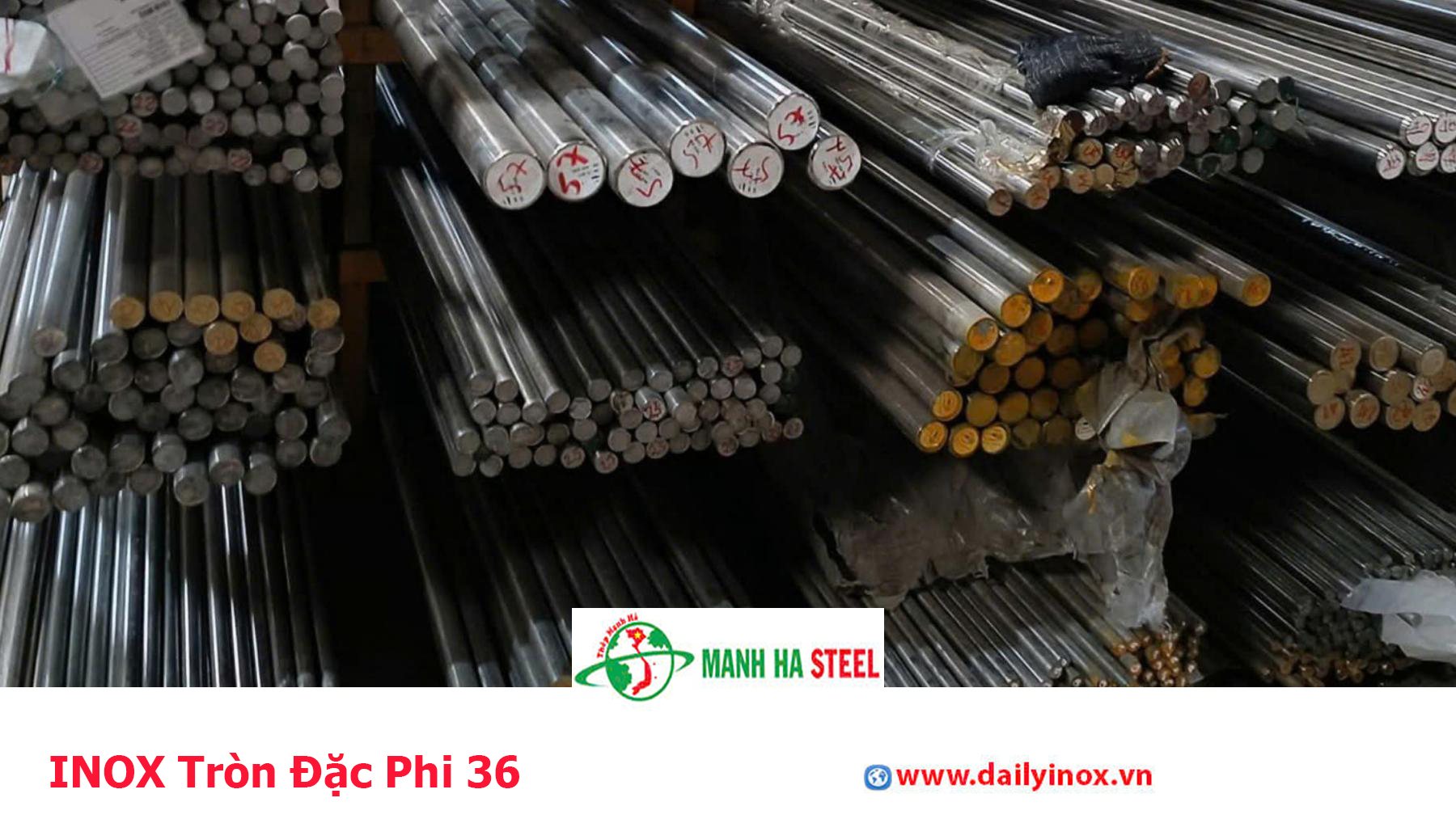 INOX Tròn Đặc Phi 36