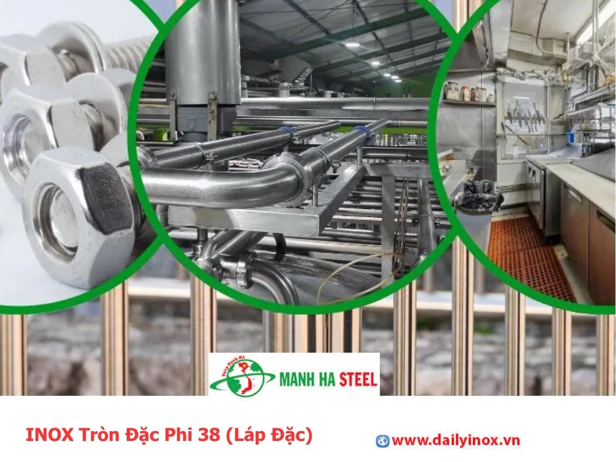 INOX Tròn Đặc Phi 38 (Láp Đặc)