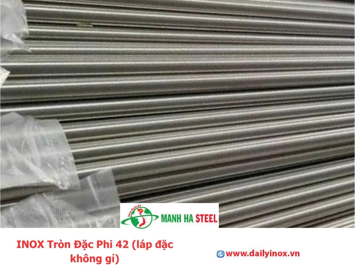 INOX Tròn Đặc Phi 42 (láp đặc không gỉ)