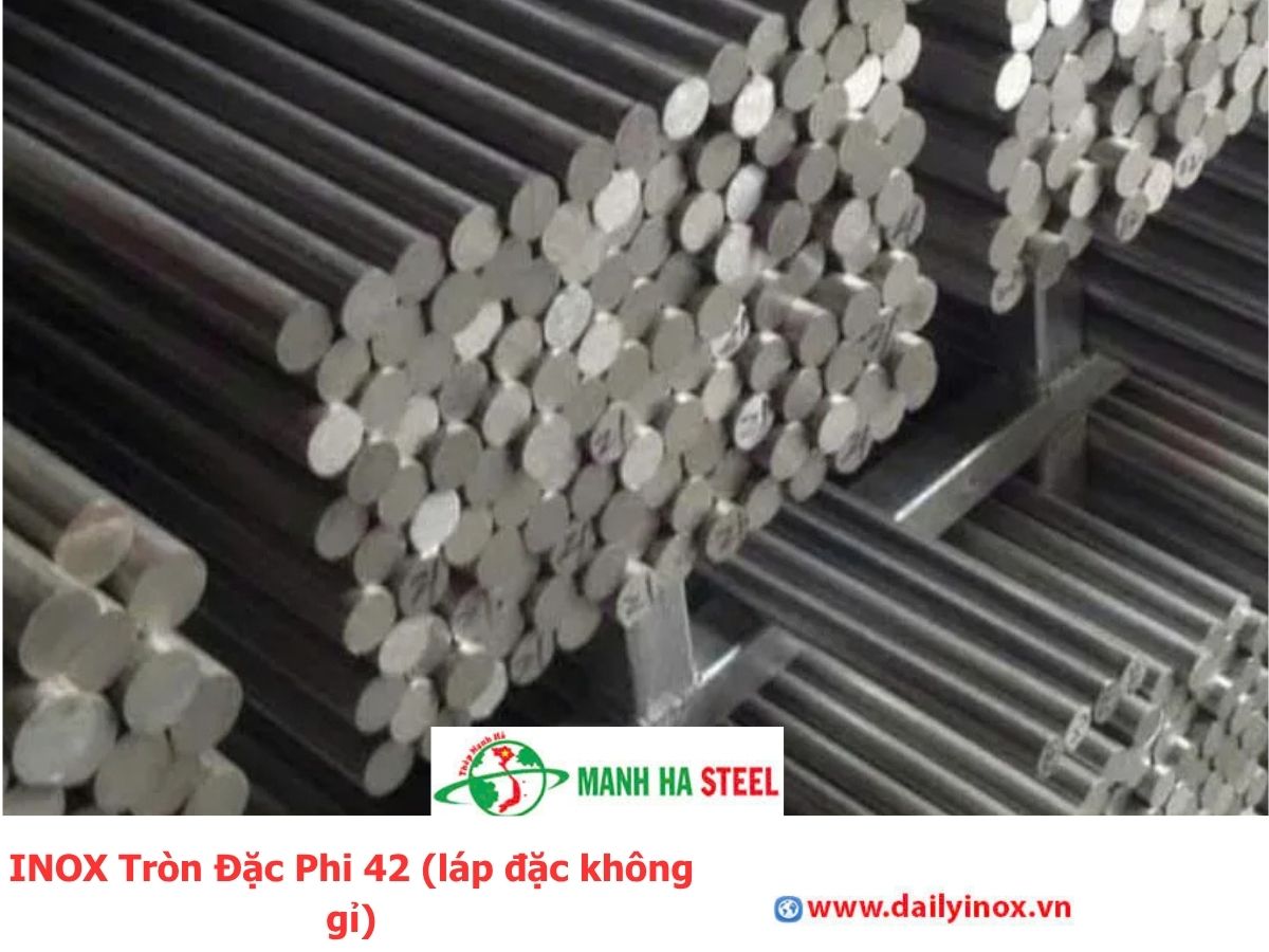 INOX Tròn Đặc Phi 42 (láp đặc không gỉ)