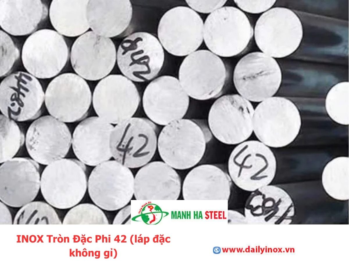 INOX Tròn Đặc Phi 42 (láp đặc không gỉ)