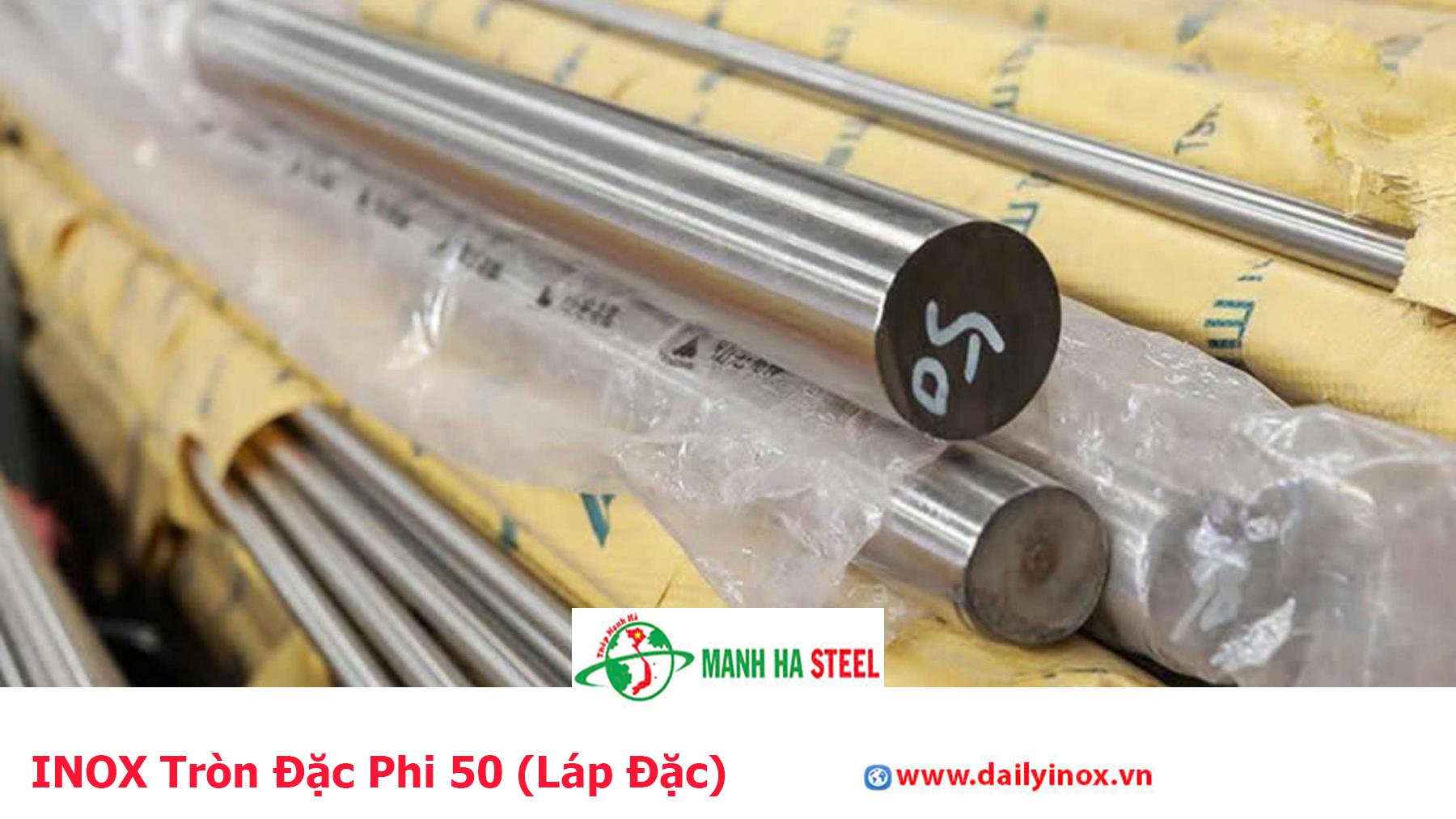 INOX Tròn Đặc Phi 50 (Láp Đặc)