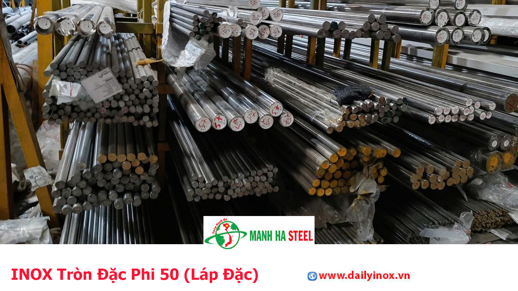 INOX Tròn Đặc Phi 50 (Láp Đặc)