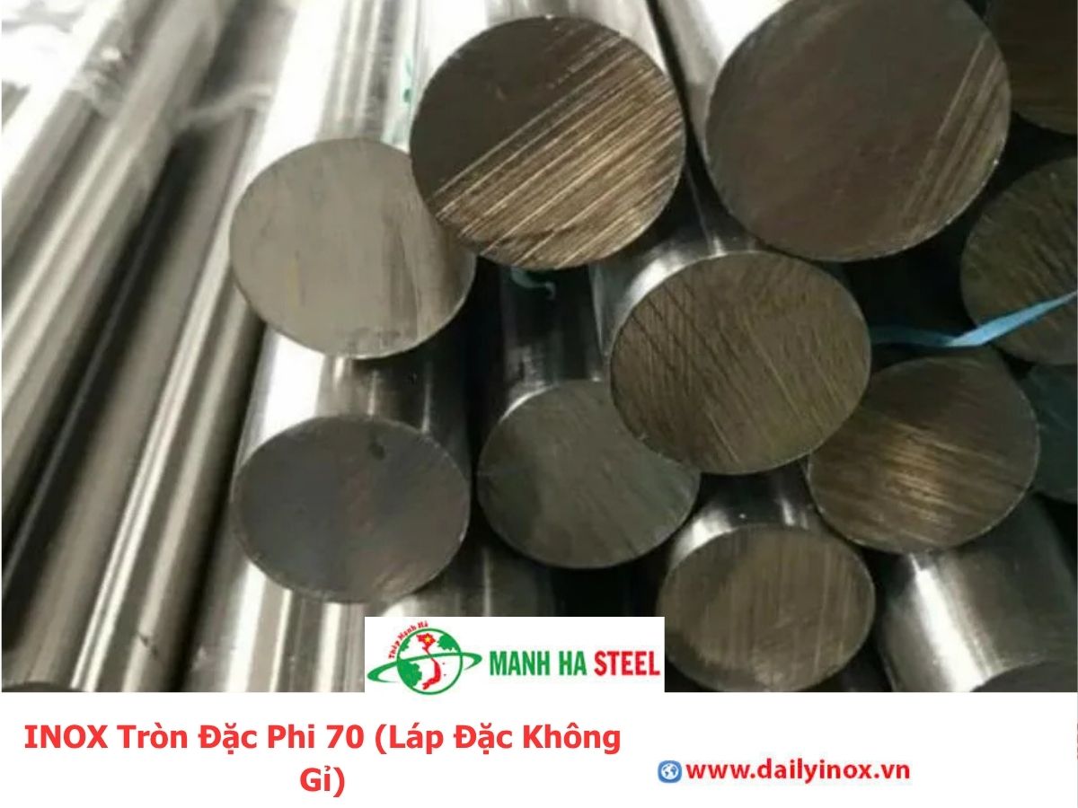 INOX Tròn Đặc Phi 70 (Láp Đặc Không Gỉ)