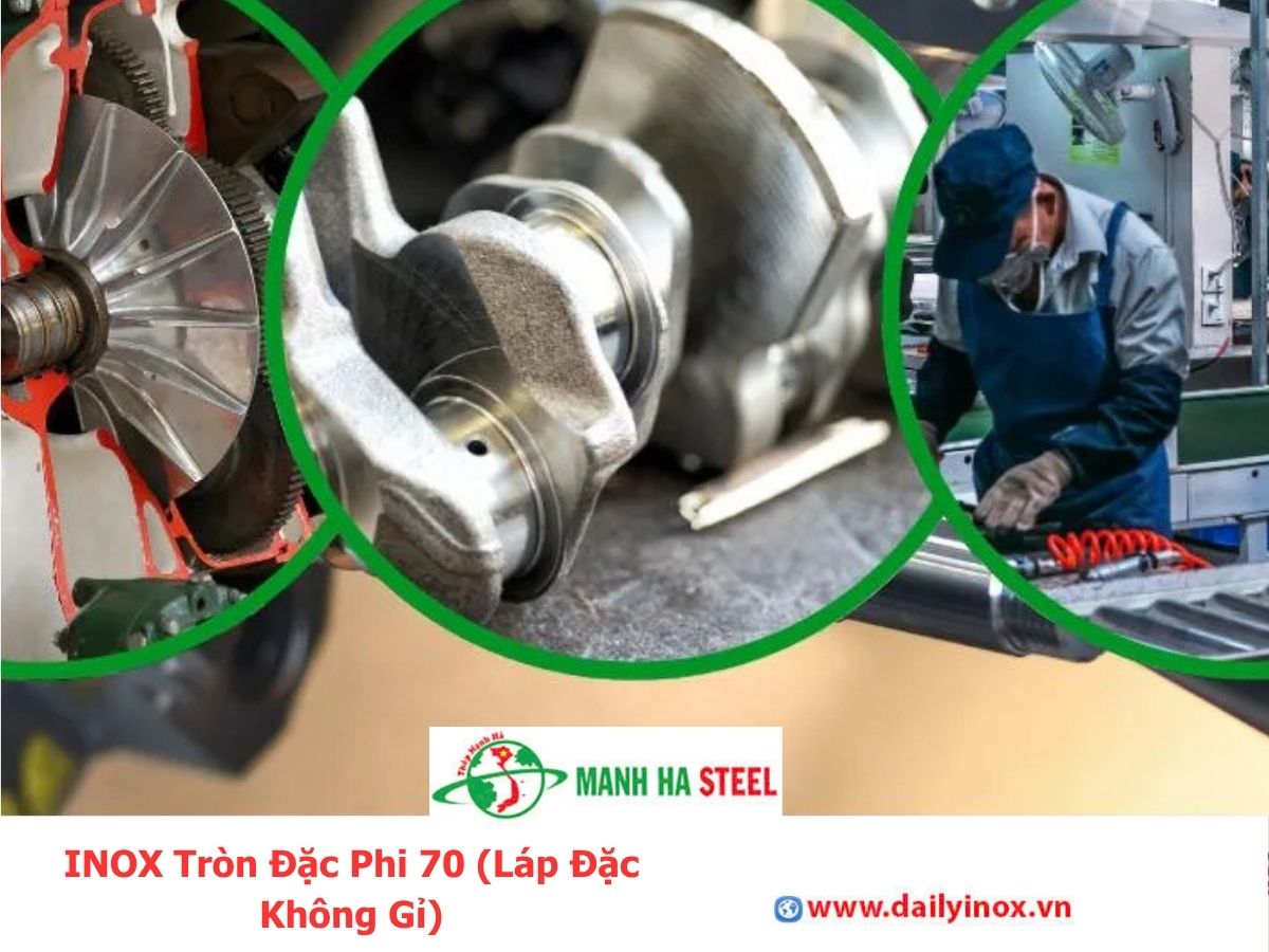 INOX Tròn Đặc Phi 70 (Láp Đặc Không Gỉ)