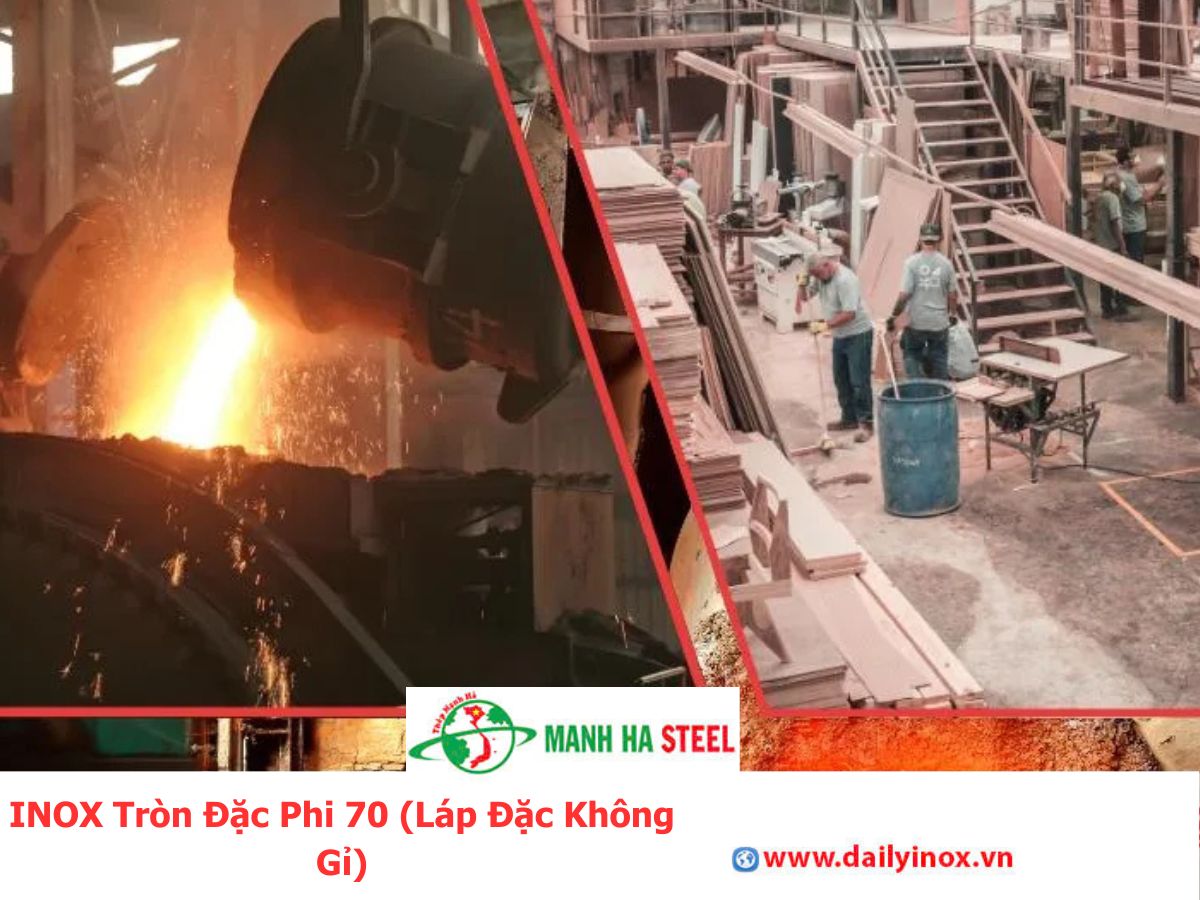 INOX Tròn Đặc Phi 70 (Láp Đặc Không Gỉ)