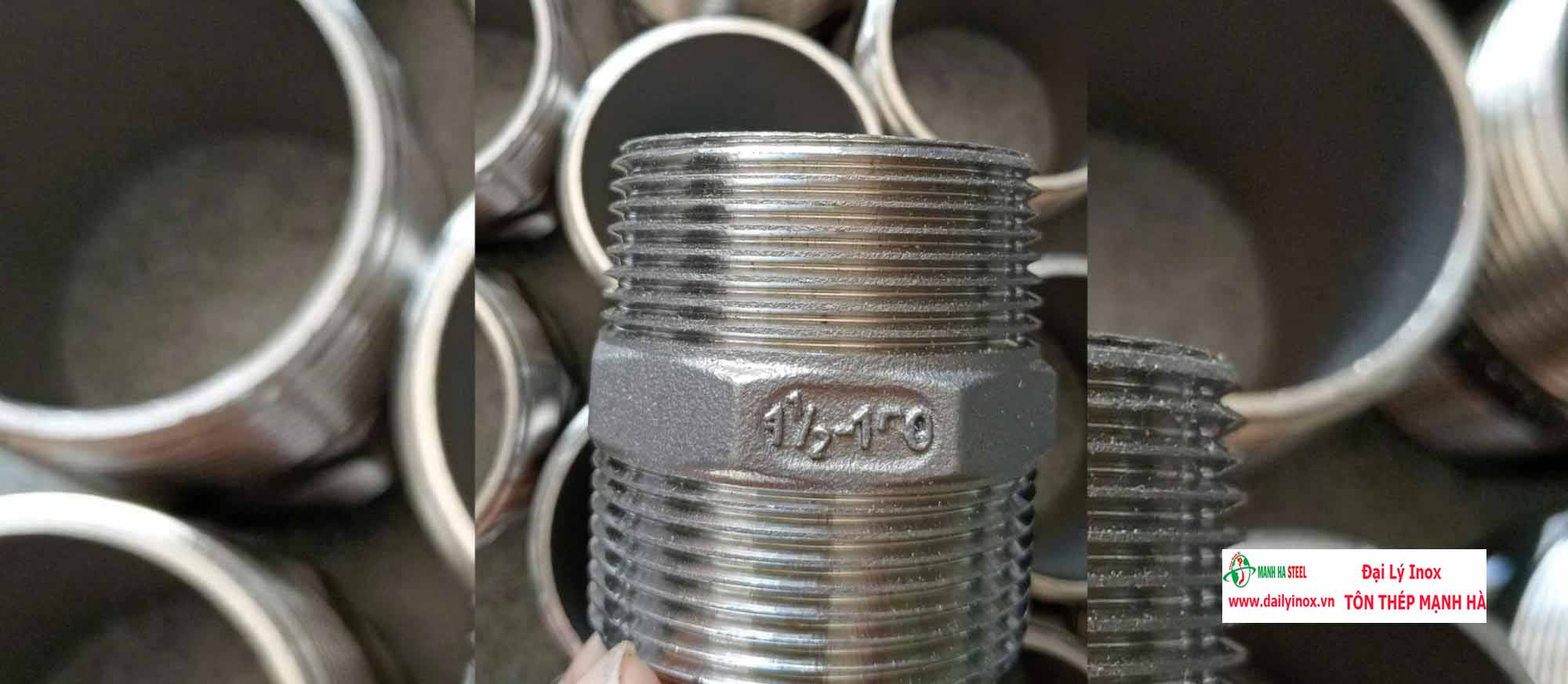 Kép hai đầu ren inox