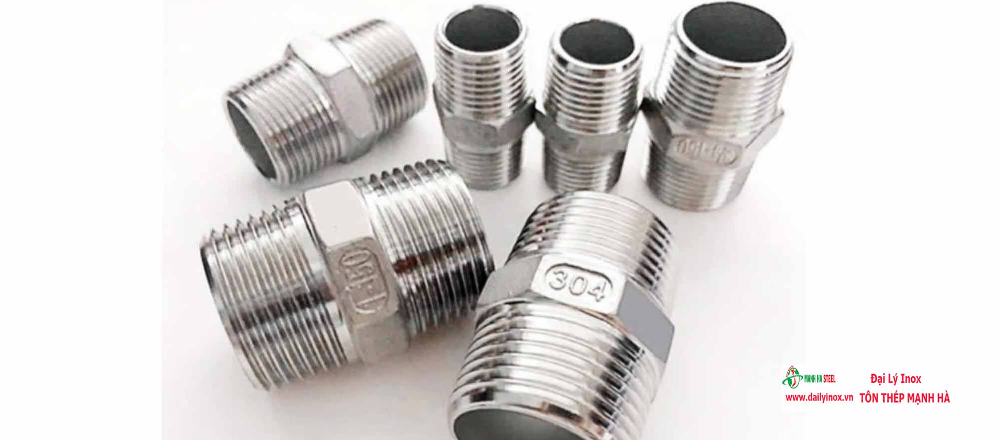 Kép hai đầu ren inox