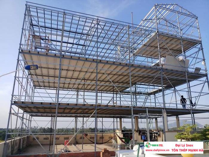 Kết cấu khung nhà tiền chế bằng inox